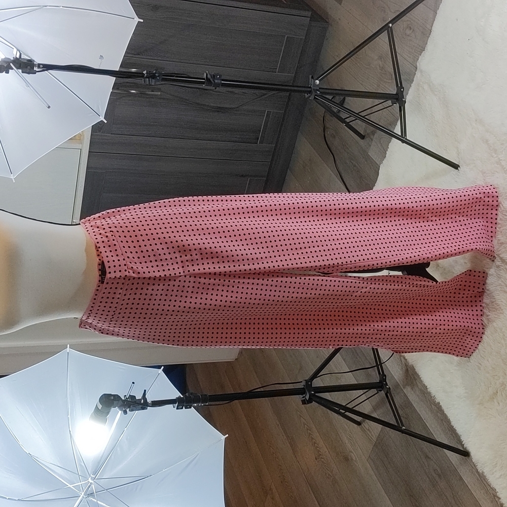 Zara - Tall pink polka dot pants